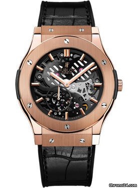 Hublot Classic Fusion Extra-Thin Skeleton King Gold watches