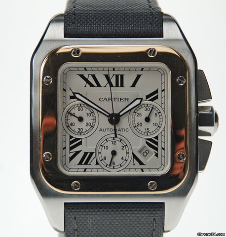 Cartier SANTOS 100 CHRONOGRAPH XL S/G, GENTS W20091X7 watches