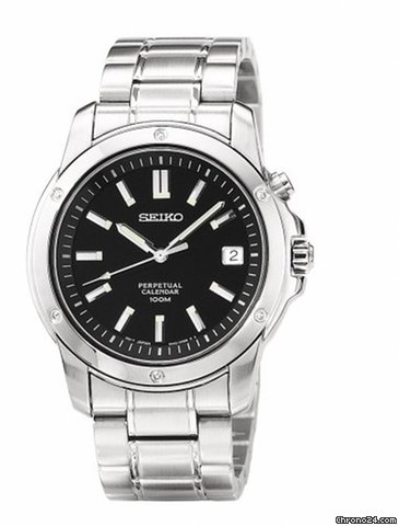 Seiko Perpetual Calendar Stainless Steel Mens Watch SNQ007 watches