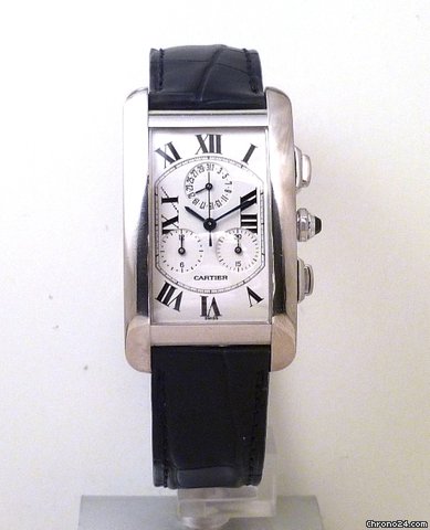 Cartier TANK AMERICAINE CHRONOGRAPH WHITE GOLD watches