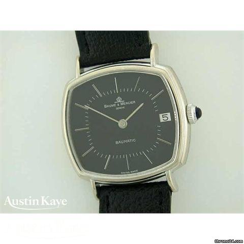 Baume & Mercier & Baumatic 18ct white gold on strap watches