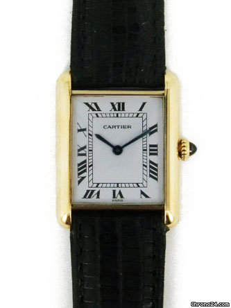 Cartier 18k yellow gold Gents Tank Classic watches