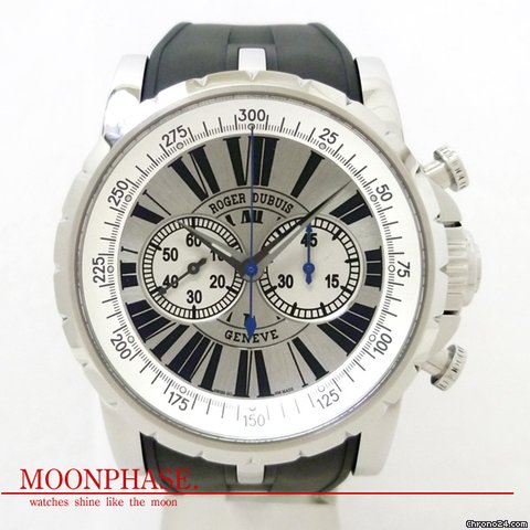 Roger Dubuis EX45 78 9 3.7AR エクスカリバー45mm クロノグラフ シルバーダイヤル watches