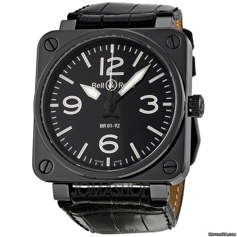 Bell & Ross Aviation Automatic Black Dial Mens Watch BR0192-BL-CER-SCR watches