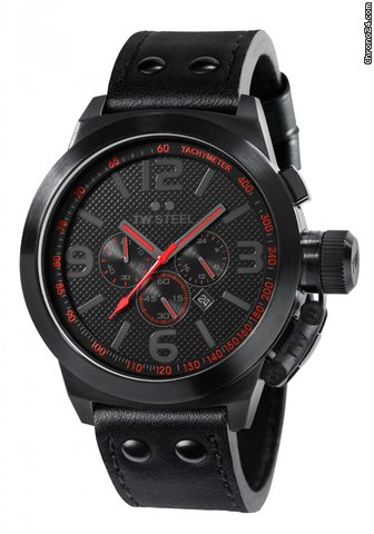 TW Steel Cron¨®grafo para hombre Canteen Style Cool Black 45mm watches
