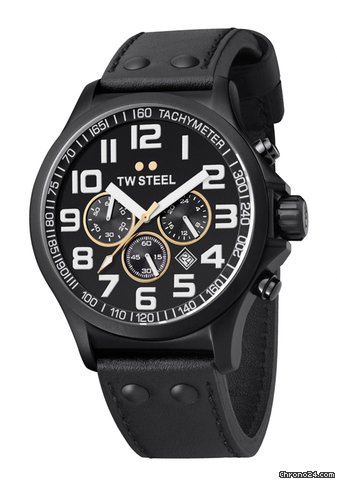 TW Steel Cron¨®grafo para hombre LRGP Pilot 48mm watches
