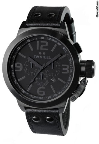 TW Steel Cool Black Big Oversized mens chronograph watches