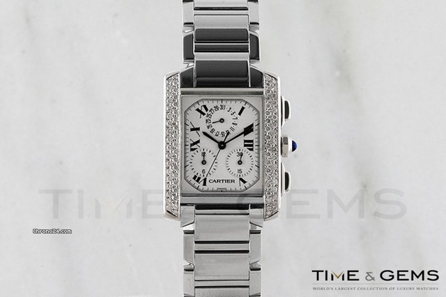 Cartier Tank Francaise Diamond Bezel Watch watches