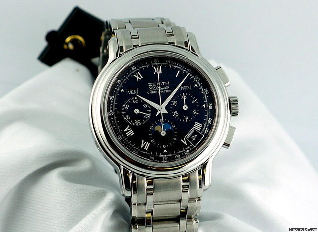 Zenith Chronomaster Moon Black SS/SS French watches