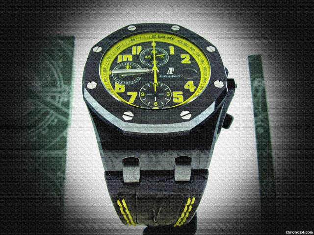 Audemars Piguet $22,995 "BUMBLE BEE" RO Offshore Carbon BUMBLEBEE watches