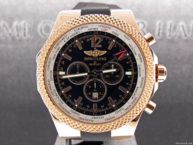 Breitling BENTLEY GMT 18K ROSE GOLD RUBBER SPECIAL EDITION watches