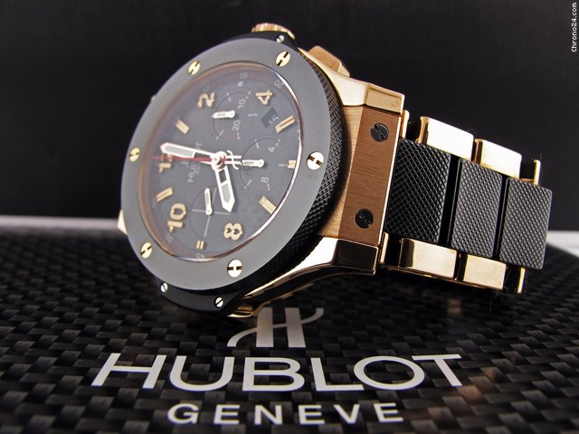Hublot BIG BANG 18K ROSE GOLD CHRONO CERAMIC CARBON FIBER $24,995 watches