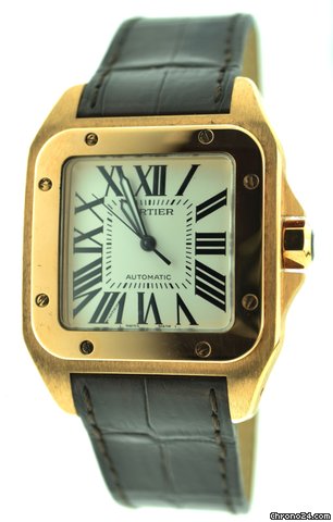 Cartier Santos 100 Rose gold watches