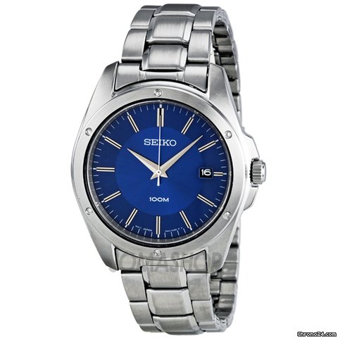 Seiko Blue Dial Stainless Steel Mens Watch SGEF77 watches