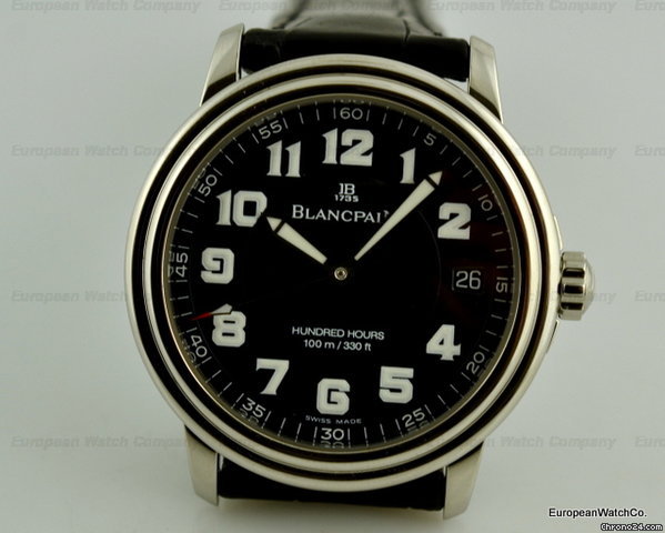 Blancpain Military Black Dial 38MM SS 100HR Movement watches