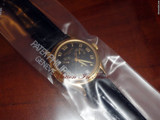Patek Philippe 5035j ANNUAL CALENDAR YELLOW GOLD RARE BLACK DIAL - SEALED watches
