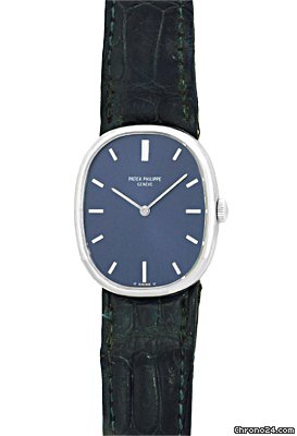 Patek Philippe Gent's 18K White Gold Ellipse Strapwatch watches