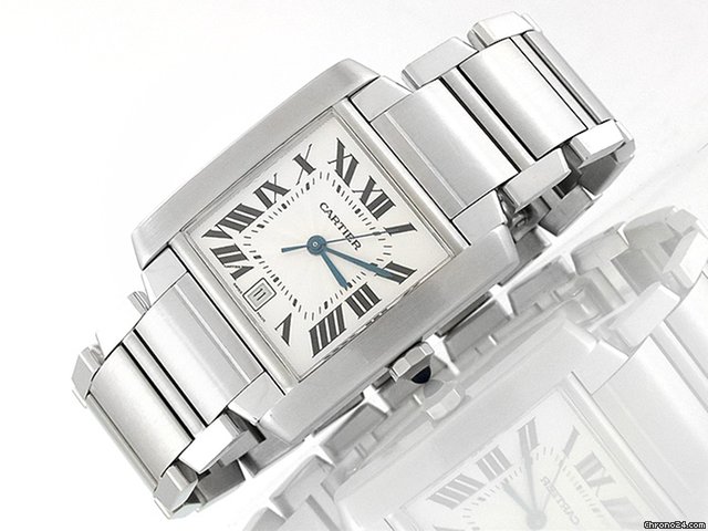 Cartier Damen "TANK FRANCAISE" Edelstahl Automatik watches