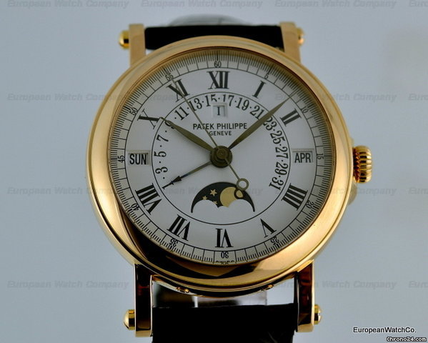 Patek Philippe Retrograde Perpetual Calendar White Dial 18K Rose Gold watches