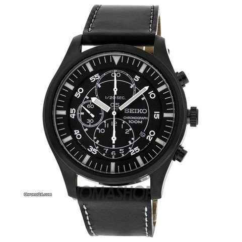 Seiko Chronograph Black Ion-plated Mens Watch SNDA21 watches