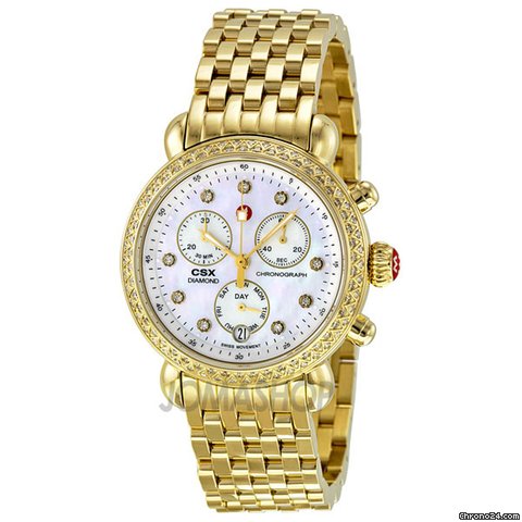 Michele CSX-36 Day Diamond Gold-plated Ladies Watch MWW03M000141 watches
