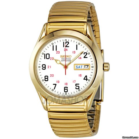 Seiko Day Date White Dial Gold-tone Mens Watch SGG746 watches
