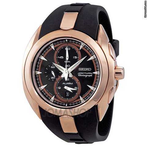 Seiko Arctura Chronograph Rose Gold-tone Mens Watch SNAD10 watches