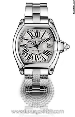 Cartier Roadster GMT Stainless Steel Mens Watch W62032X6 watches