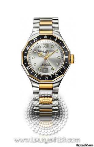 Baume & Mercier & Riviera Polished & Brushed 18K Gold with Steel Case Mens Watch MOA8785 watches