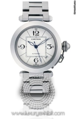 Cartier Pasha Automatic Stainless Steel Mens Watch W31074M7 watches