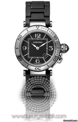 Cartier Pasha Seatimer Stainless Steel Ladies Watch W3140003 watches