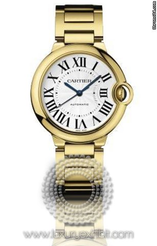 Cartier Ballon Bleu 18k Yellow Gold Unisex Watch W69003Z2 watches