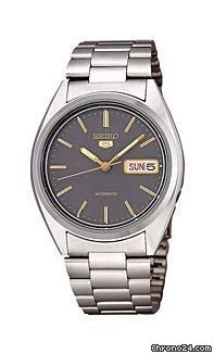 Seiko 5 Automatic Grey Dial Stainless Steel Mens Watch SNXG51 watches