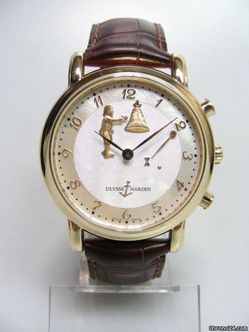 Ulysse Nardin San Marco yellow gold hour striker/repetition des heures cadran nacre/mother pearl dial watches