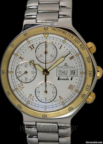 Baume & Mercier Formula 1 Gold/Steel Daydate Automatic Chronograph 40mm watches