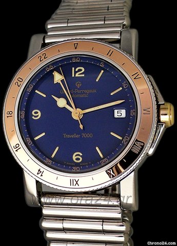 Girard Perregaux Traveller 7000 GMT Rose Gold/Steel Very Rare watches