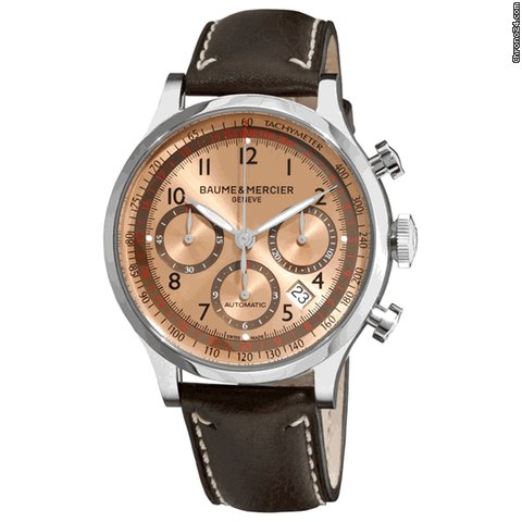 Baume & Mercier and Capeland Copper Dial Automatic Chronograph Mens Watch MOA10004 watches