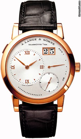 A. Lange & Sohne A Lange 1 Silver Dial 18kt Rose Gold Black Leather Mechanical Mens Watch 101032 watches