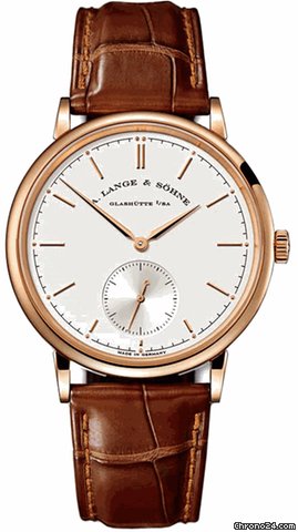A. Lange & Sohne A Saxonia Silver Dial Brown Leather Strap Mechanical Mens Watch 216032 watches