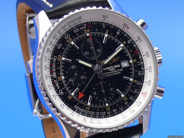 Breitling NAVITIMER WORLD CHRONOGRAPH BOX/PAPIERE watches
