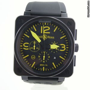 Bell & Ross AViATiON CHRONOGRAPH LiMiTED EDiTiON YELLOW DiAL BR01-94 watches