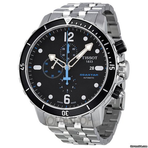 Tissot Seastar Chronograph Black Dial Mens Watch T0664271105700 watches