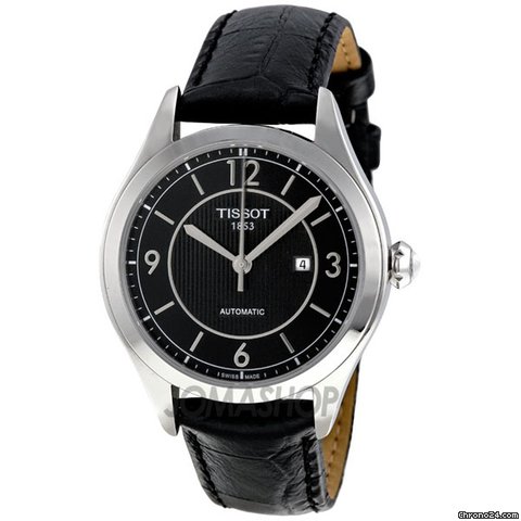 Tissot T-One Black Leather Stainless Steel Leather Ladies Watch T0382071605700 watches