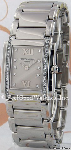 Patek Philippe 4910/10A Ladies' Twenty~4, Steel, White Dial watches