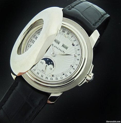 Blancpain White Gold Half-Hunter Calendar Watch watches