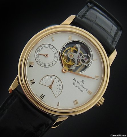 Replica Blancpain Rose Gold Tourbillon Calendar Watch