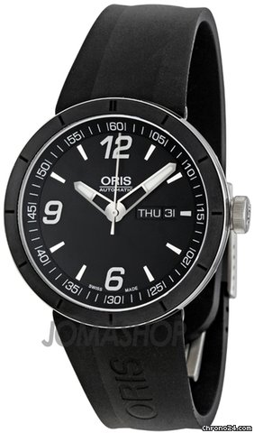 Oris TT1 Black Dial Black Rubber Strap Automatic Mens Watch 735-7651-4174RS watches