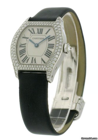 Cartier Tortue Small Watch White Gold Diamond watches