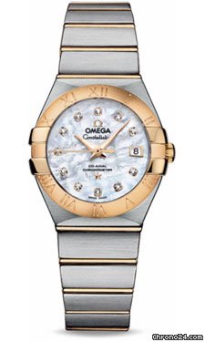 Omega Constellation Chronometer 27 mm Brushed Steel and Yellow Gold watches