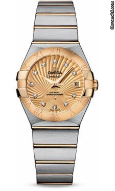 Omega Constellation Chronometer 27 mm Brushed Steel and Yellow Gold watches